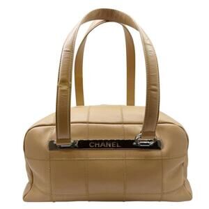 CHANEL Cream Caviar Leather Tote Bag